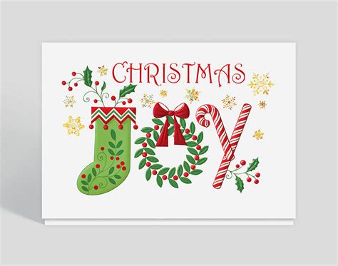 Christmas Joy Holiday Card, 300388 - Business Christmas Cards