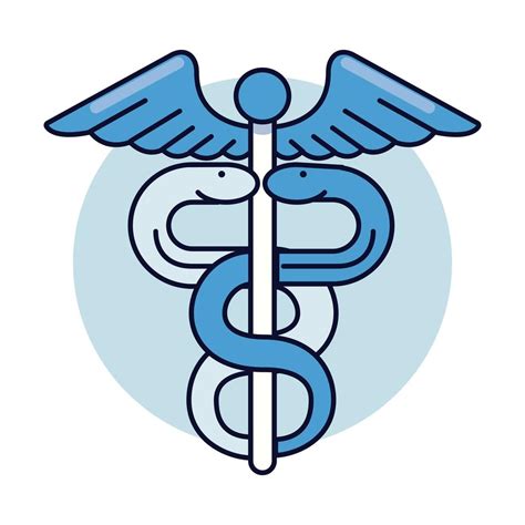 caduceo símbolo médico icono de salud 4160489 Vector en Vecteezy