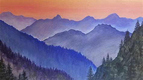 Simple Mountain Landscape Paintings