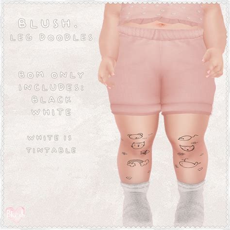 Second Life Marketplace - Blush. Leg Doodles - BOM