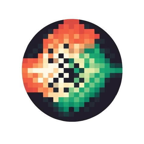 Premium Vector | Circle pixelated logo simple