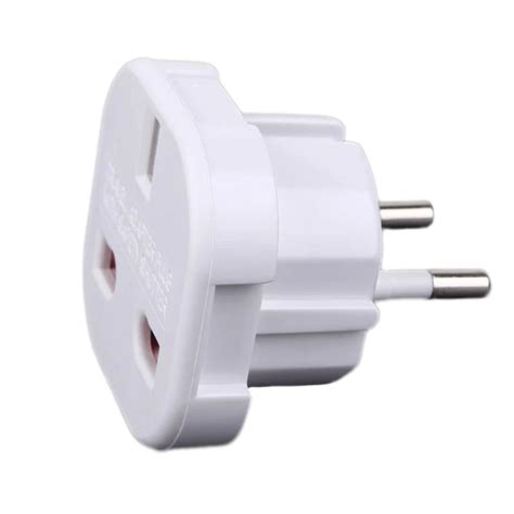 3 Pin UK TO EU 2 Pin 250V 6A UNiVERSAL TRAVEL CHARGER ADAPTER PLUG ...