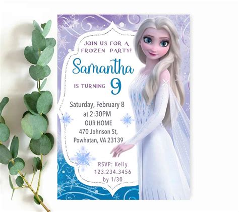 Unleash the Magic: Elsa Frozen Party Invitations - Perfect Party Prints: editable party ...