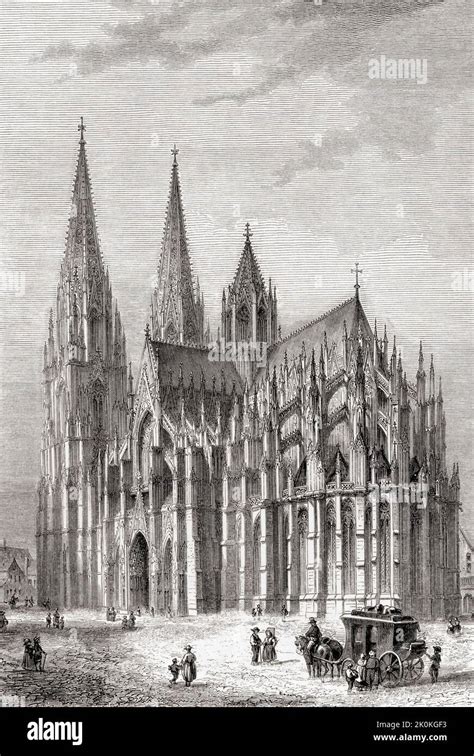 Cologne Cathedral, Cologne, North Rhine-Westphalia, Germany, seen here ...