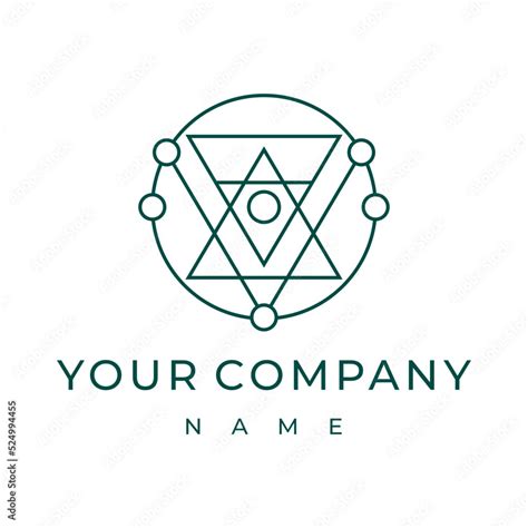 Alchemy symbols logo inspiration vector Illustration custom logo design vector Stock Vector ...