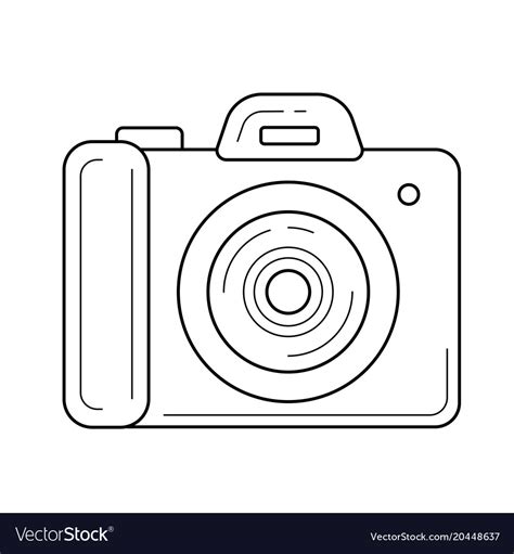 Simple camera line icon Royalty Free Vector Image