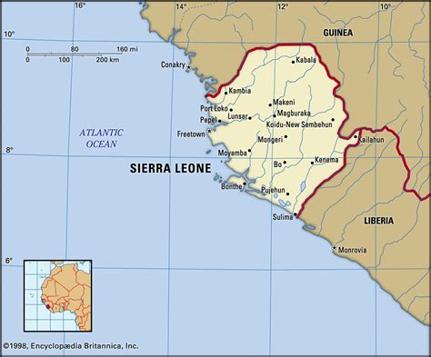 Sierra Leone In Africa Map