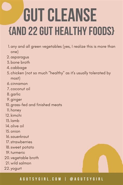 Gut Cleanse {and 22 Gut Healthy Foods} - A Gutsy Girl®