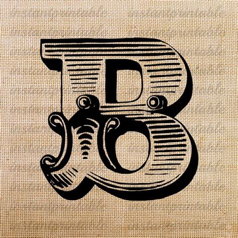 Monogram Initial Letter B Letter Clip Art Letter Decal