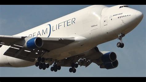 Boeing 747-409(LCF) Dreamlifter [N249BA] landing at Grottaglie - YouTube