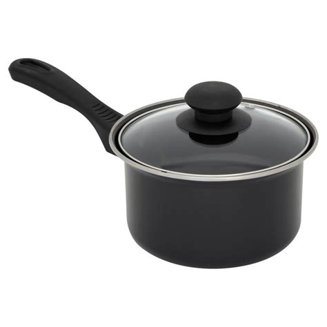 Wilko Functional Saucepan Non Stick Black 16cm | Wilko