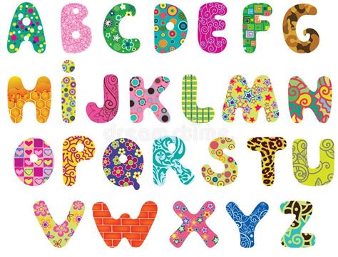 Cute alphabet stock illustration | Lettering alphabet, Cute alphabet ...