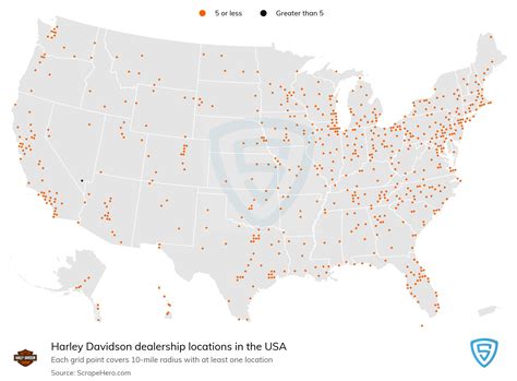 Harley Davidson Dealership Map