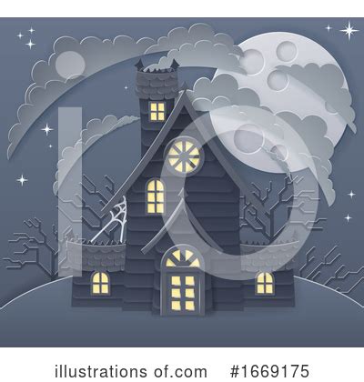 Haunted House Clipart #20763 - Illustration by AtStockIllustration