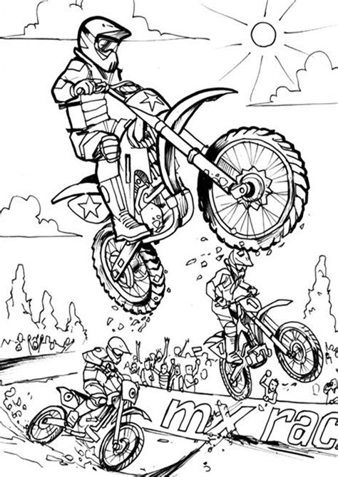 Free & Easy To Print Motorcycle Coloring Pages - Tulamama