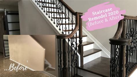 Staircase Remodel | Before & After (2020) #staircaseremodel #homeimprovement #beforeandafter ...