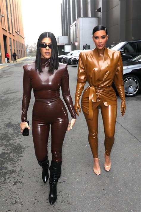 Kourtney and Kim Kardashian Wore Matching Latex Outfits to Kanye West’s ...