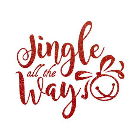 Jingle All The Way *GLITTER* - Holiday Vinyl Sticker - Christmas Decal ...