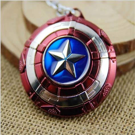 Fashion Key Ring The Avengers New Marvel Super Hero Captain America Shield Action Figure ...