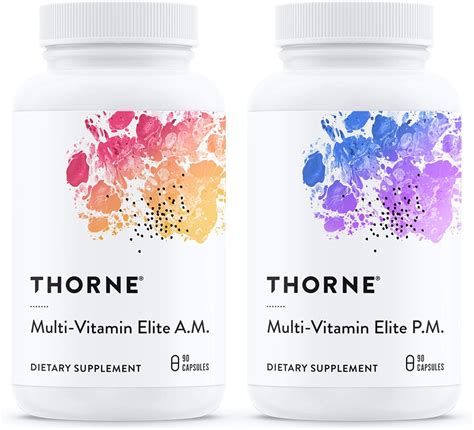 THORNE Multi-Vitamin Elite - Daily Nutritional Supplement - AM Formula Supports Cellular Energy ...