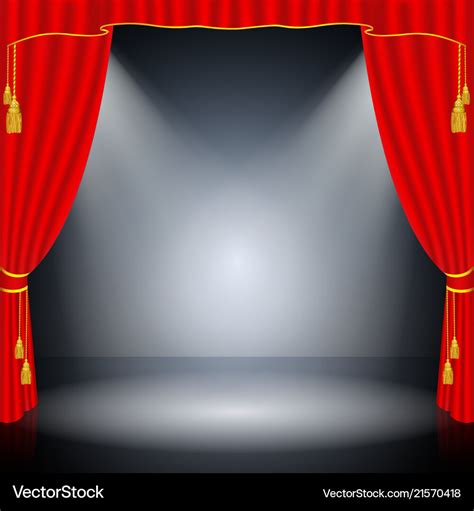 Red curtain on black background Royalty Free Vector Image