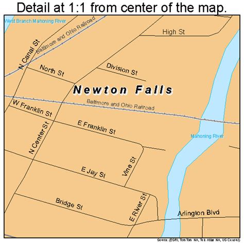 Newton Falls Ohio Street Map 3955650