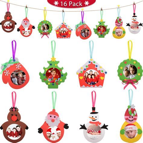 Christmas Foam Picture Frame Ornament Craft Kit Makes 24 Craft Foam ...