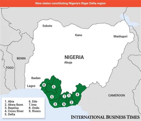 Niger delta map in nigeria - Map of niger delta map in nigeria (Western Africa - Africa)