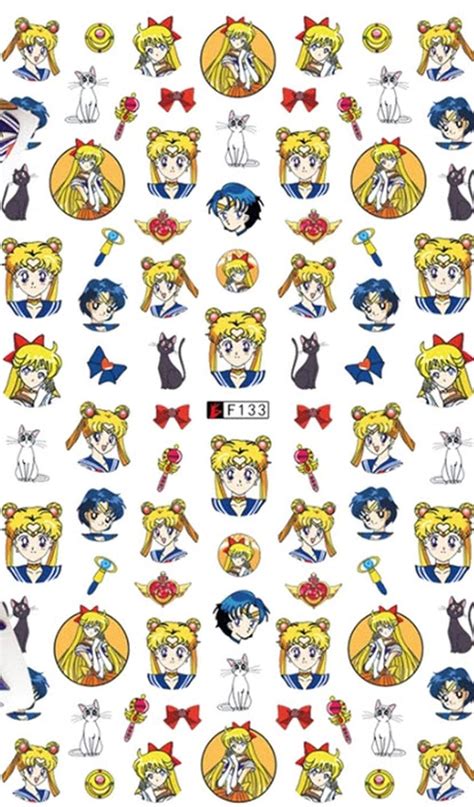 Anime Sailor Moon Nail Stickers - Geek, Love, Heart, India | Ubuy