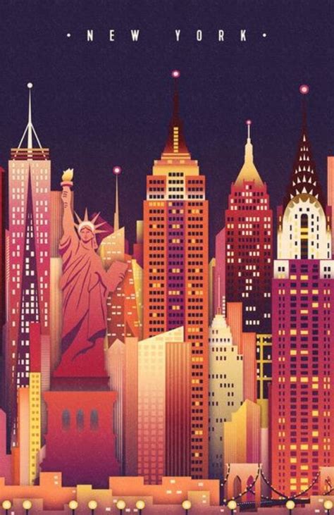 The Best Vintage Travel Posters New York City | The Travel Tester | New york illustration, New ...