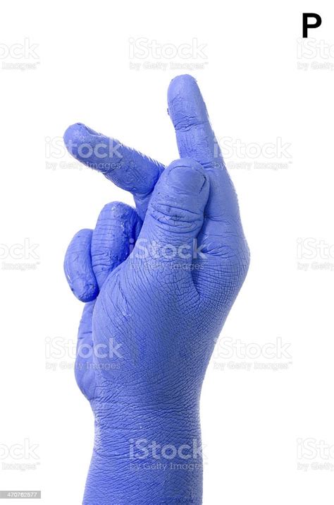 Little Finger Spelling The Alphabet In American Sign Language A Stock Photo - Download Image Now ...