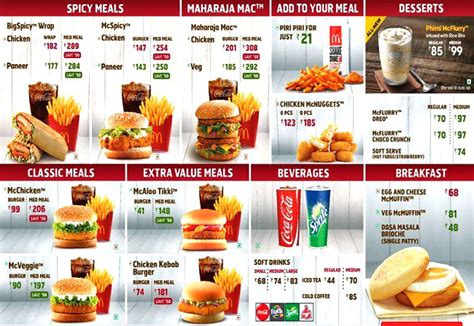 Menu of Mcdonald's, Satara Road, Pune - magicpin