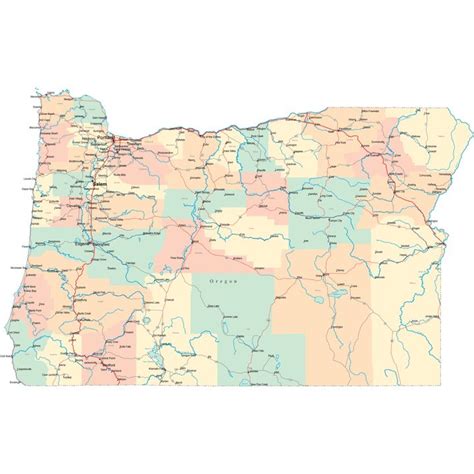 Oregon Road Map - OR Road Map - Oregon Highway Map | Poster pictures ...