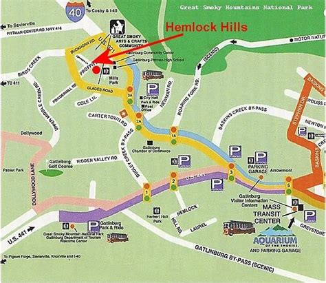 Downtown Gatlinburg Map Printable