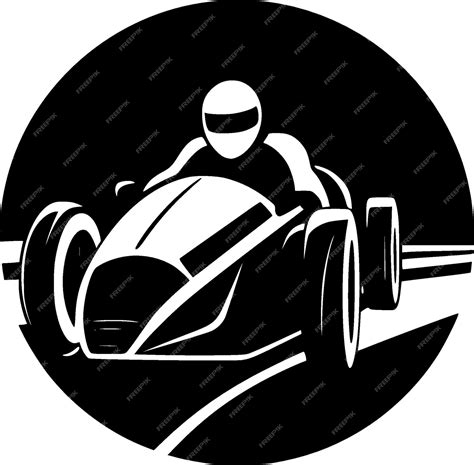 Premium Vector | Racing black and white isolated icon vector illustration