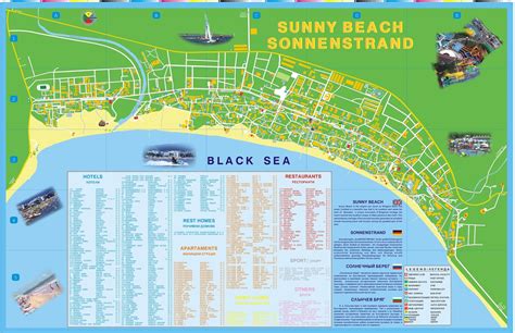 Карти / Maps: Карта на Слънчев бряг /Map of Sunny Beach /Sonnenstrand