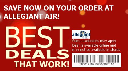 Allegiant Air Promo Codes: Save w/ 2015 Coupons & Discounts