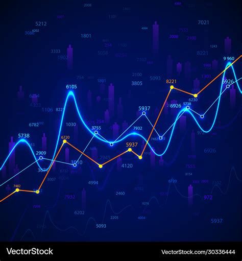 Business graph chart and diagram financial Vector Image