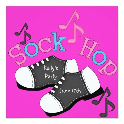 Sock Hop Party Invitations | Zazzle