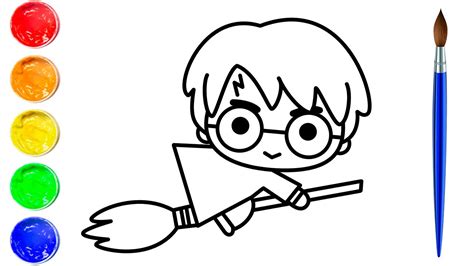 Cute Harry Potter Coloring Pages | Art and Coloring Fun - YouTube