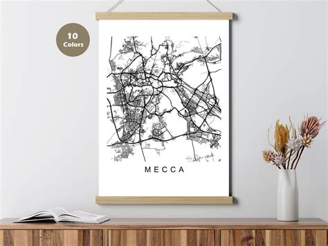 Mecca City Map Poster, Saudi Arabia, Map Print, Printable Wall Art ...