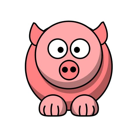 Pig cartoon style | Free SVG