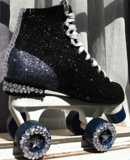 Sparkle-rific roller skates - Mod Podge Rocks