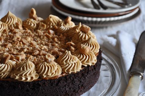 Chocolate Cake with Salty Hazelnut Brittle and Mocha Buttercream Recipe