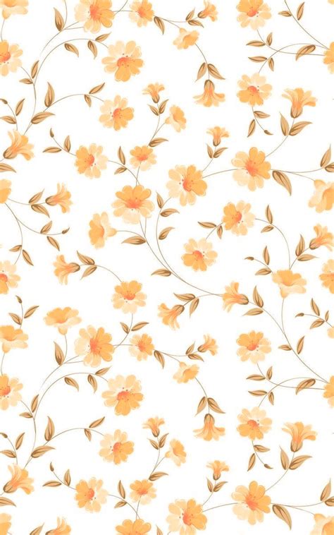 Download White And Orange Floral Watercolor Art Wallpaper | Wallpapers.com