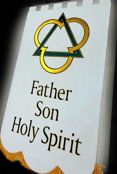 Trinity Symbol Father Son and Holy Spirit - Trinity Sunday Church Banner - Christian Banners for ...