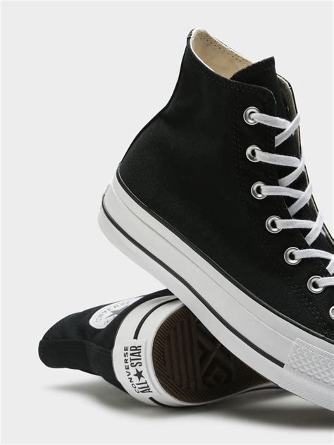 Womens Chuck Taylor All Star Lift Hi Platform Sneakers in Black Canvas ...