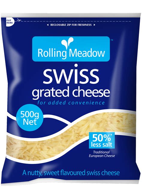 Rolling Meadow Swiss Grated 500g | dairyworksnz