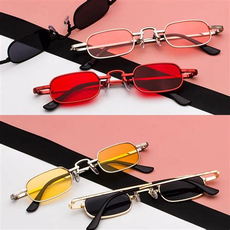 Vintage Punk Glasses Clear Square Sunglasses Women Retro Sun Glasses ...