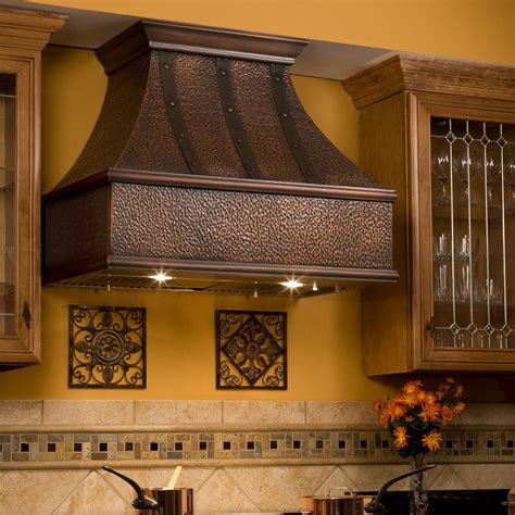 36" Tuscan Series Copper Wall-Mount Range Hood - Riveted Bands - Wall Mount Range Hoods - Range ...